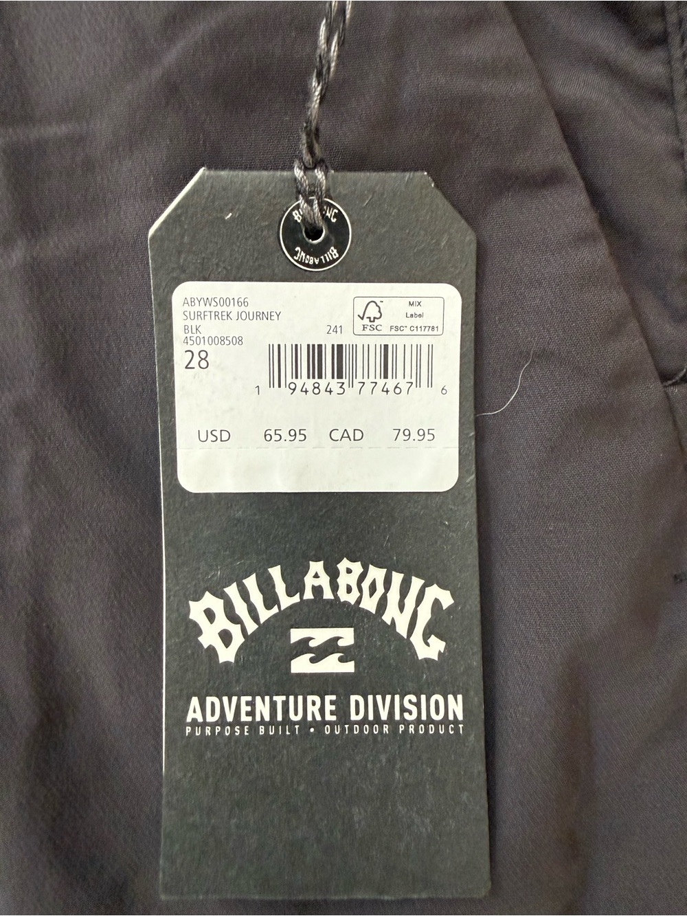 Billabong Kids Black Adventure Division Shorts